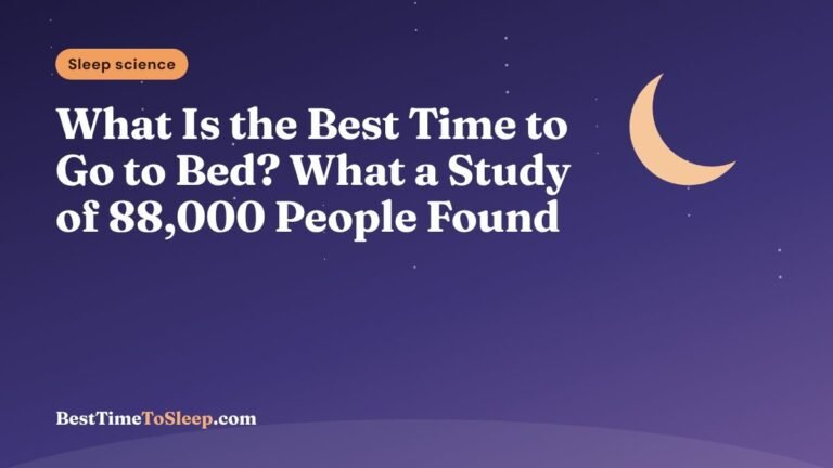 Illustration: What Is the Best Time to Go to Bed? What a Study of 88,000 People Found