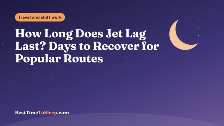 Illustration: How Long Does Jet Lag Last? Days to Recover for Popular Routes
